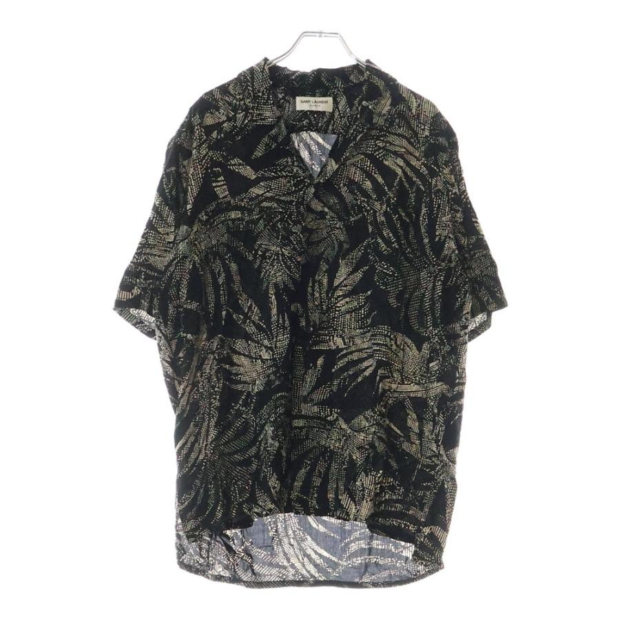 SAINT LAURENT PARIS アロハシャツ SAINT LAURENT PARIS サンローランパリ 21SS アロハシャツ ブラック