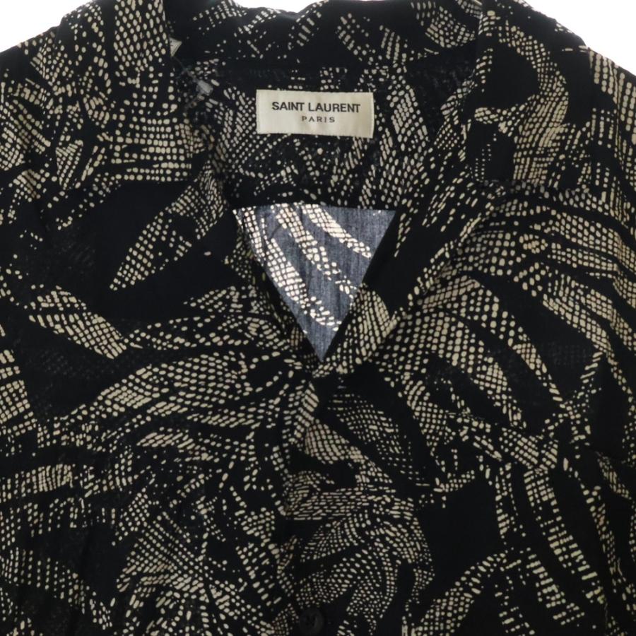 SAINT LAURENT PARIS サンローランパリ 21SS アロハシャツ ブラック