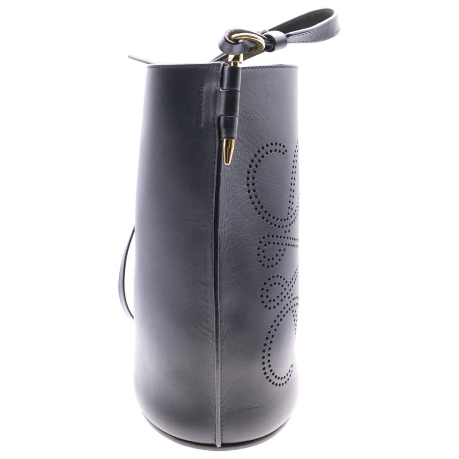 LOEWE（ロエベ） アナグラム ゲート バケットバッグ ブラック レザー