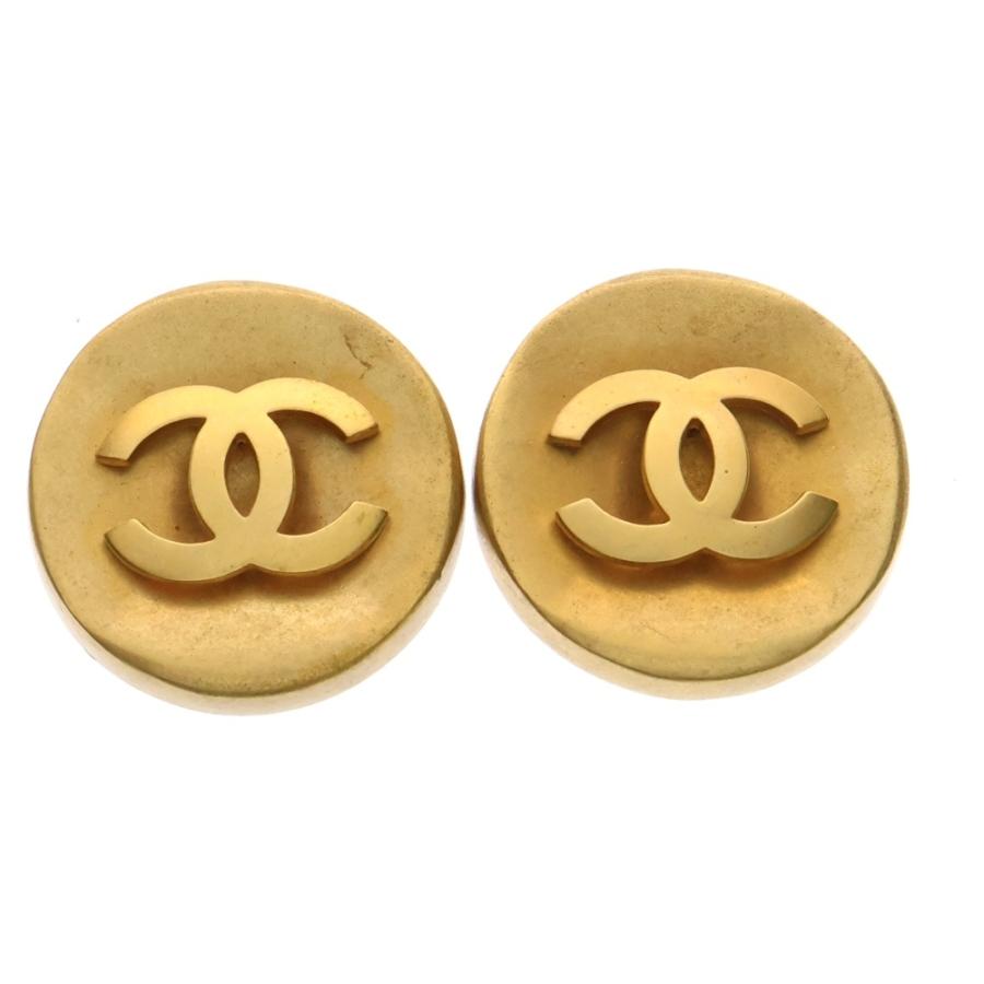 シャネル  イヤリング ゴールド  CHANEL 93P マメ有 ゴム無 大ぶり CHANEL（シャネル） イヤリング 93P GP ゴールド 鳥かご ココマーク