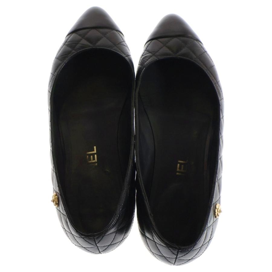未使用品 CHANEL シャネル マトラッセ キルティング バレエシューズ37 CHANEL シャネル バレエシューズ マトラッセ キルティング ココマーク