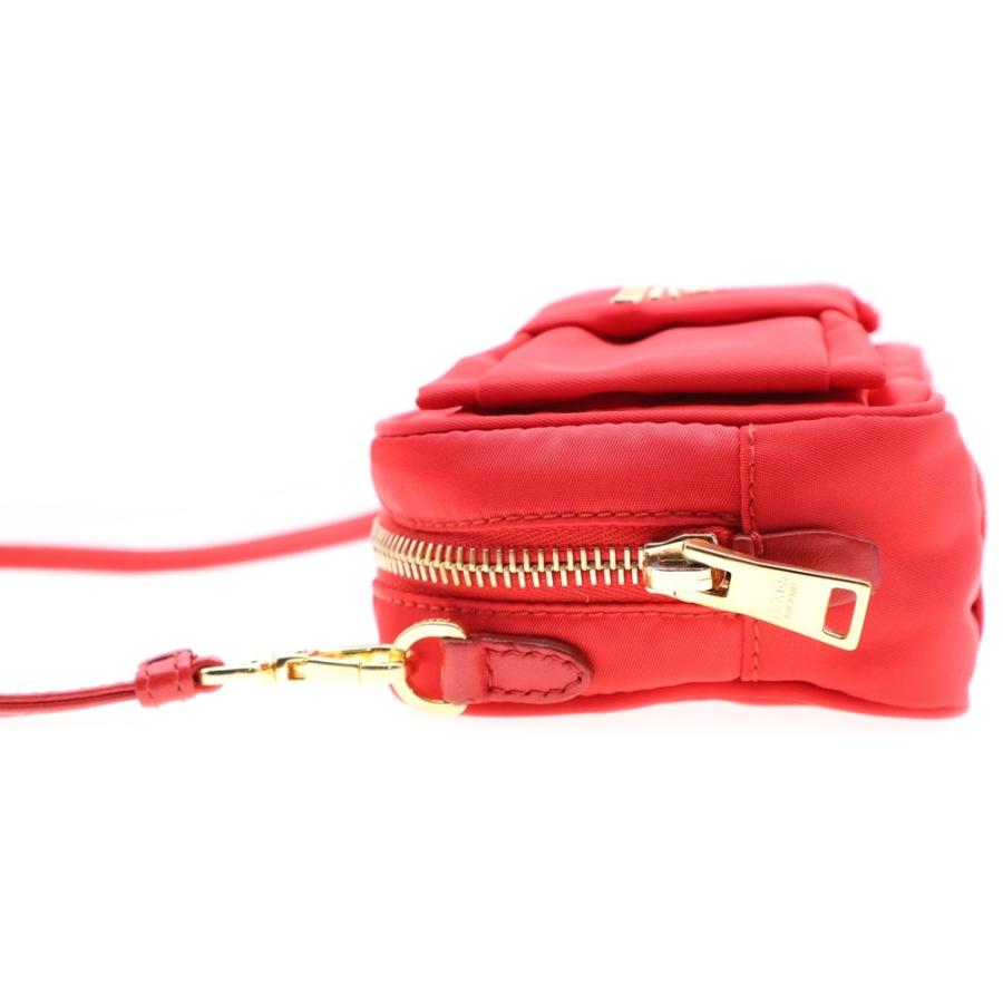 PRADA ショルダーポーチ ナイロン レッド ロゴ リボン 0926