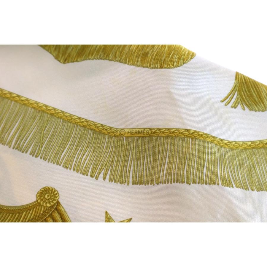 HERMES（エルメス） カレ90 シルク サーベル飾り袋 イエロー マルチ