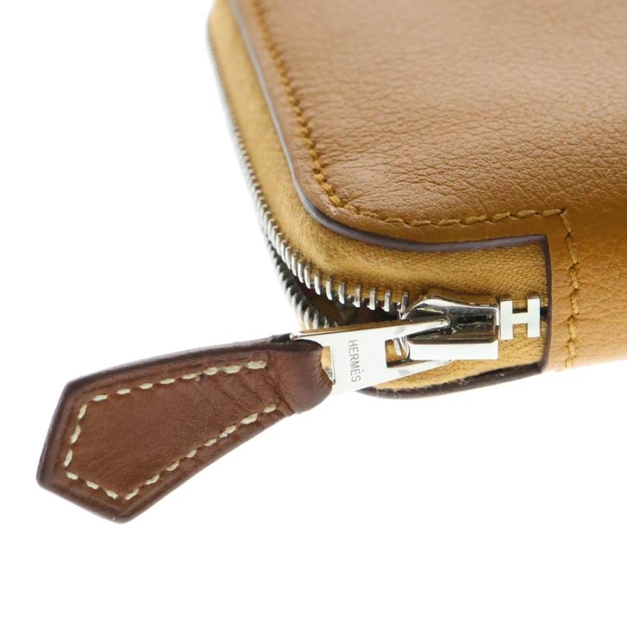 エルメス HERMES アザップ コンパクト シルクイン パース ケース ゴールド □R刻印【中古】Aランク HERMES - エルメス HERMES アザップ コンパクト シルクイン コイン