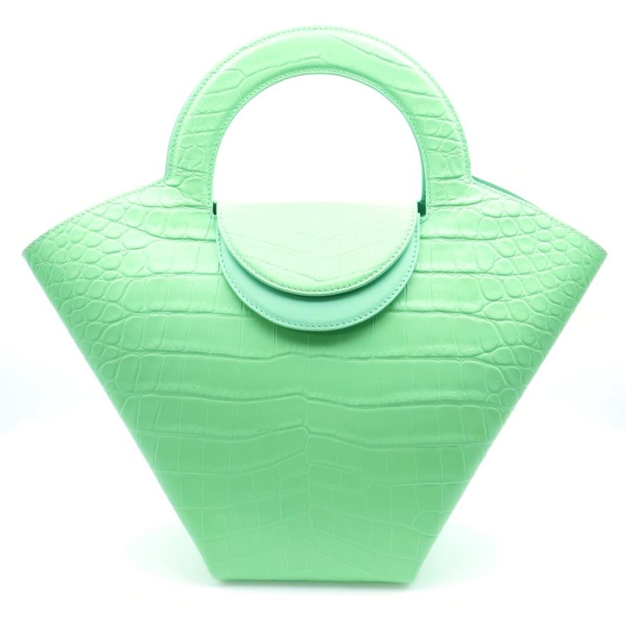 ボッテガヴェネタ BOTTEGAVENETA 型押し ドール レザー ハンドバッグ  