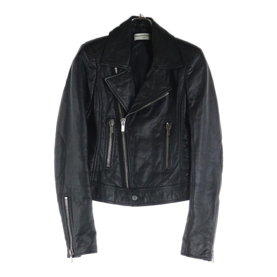 BALENCIAGA バレンシアガ ラムスキン レザー ダブル ライダース