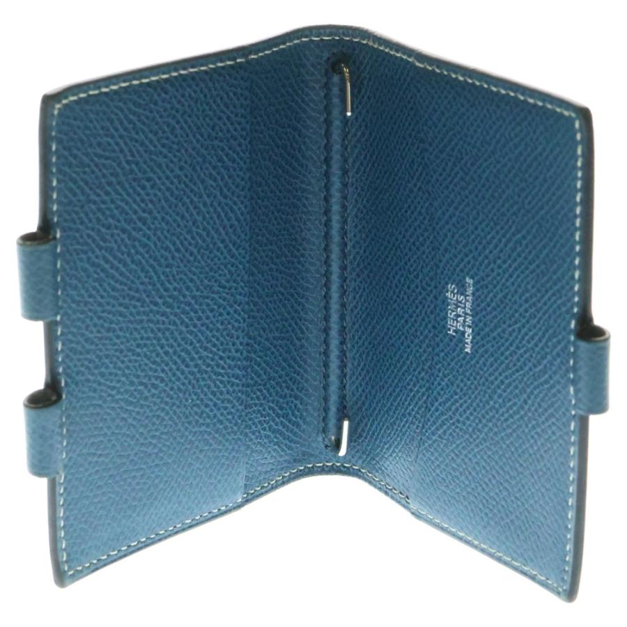 【美品】 HERMES エルメス アジェンダ ブルー 手帳カバー ブックカバー HERMES（エルメス） アジェンダ 手帳カバー ブックカバー ブルージーン