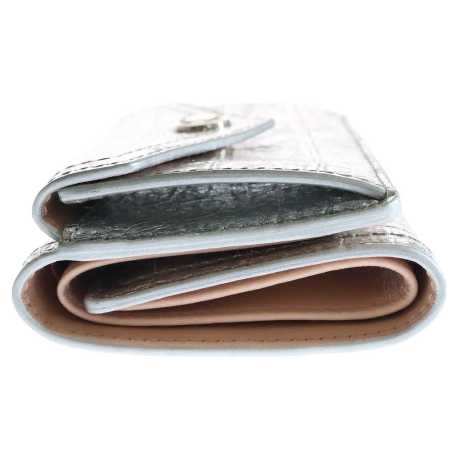 miumiu ミュウミュウ 型押し 三つ折り財布 コンパクトウォレット  