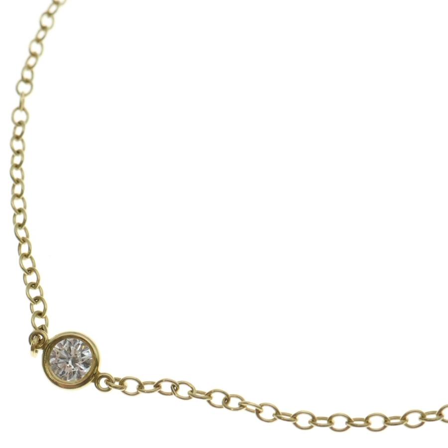 【美品】ティファニー　バイザヤードスプリンクル12Pダイヤ　ネックレス　YG TIFFANY&Co ティファニー バイザヤード スプリンクル 12P ダイヤモンド