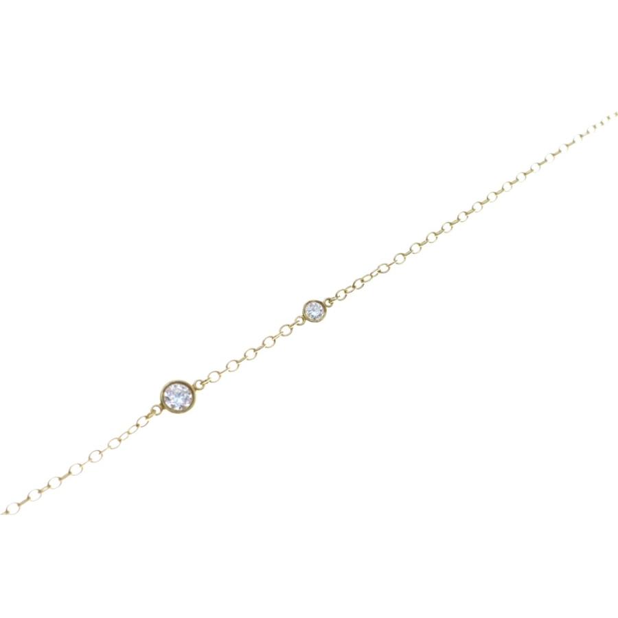 【美品】ティファニー　バイザヤードスプリンクル12Pダイヤ　ネックレス　YG TIFFANY&Co ティファニー バイザヤード スプリンクル 12P ダイヤモンド