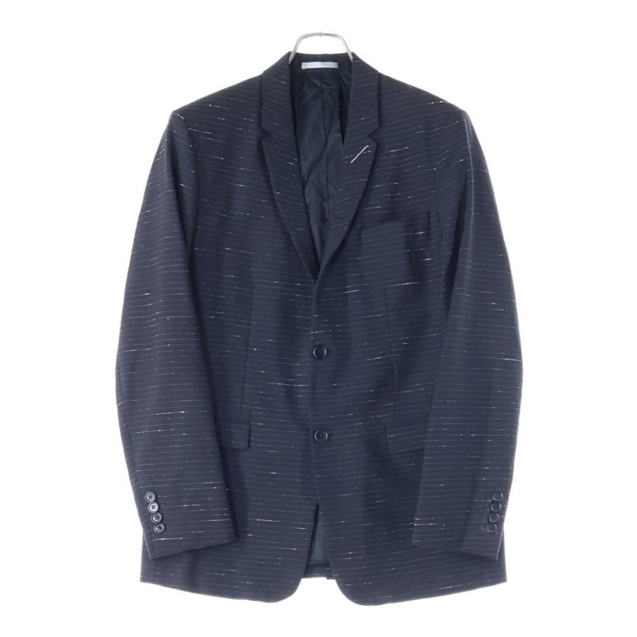 ディオール　オム　13SS ノッチドラペル　メタルボタン　44 テーラード Dior HOMME ディオールオム セットアップスーツ ボーダー総柄 ネップ