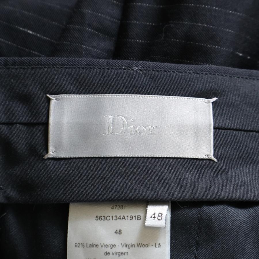 Dior HOMME ディオールオム セットアップスーツ ボーダー総柄 ネップ