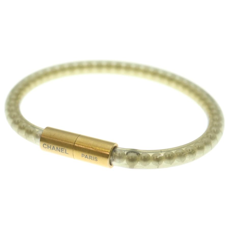CHANEL フェイクパールブレスレット ビンテージ CHANEL（シャネル） マグネット フェイクパール ブレスレット ホワイト