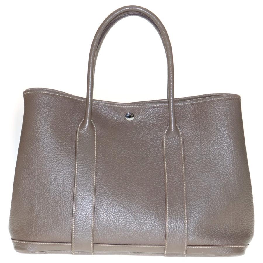 期間限定セールガーデンパーティーエトゥープ レザートートバッグ HERMES（エルメス） ガーデンパーティMM エトゥープ ネゴンダ トート