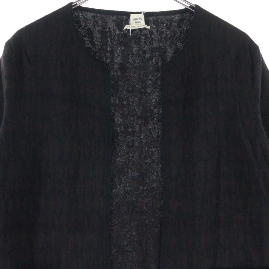 HERMES（エルメス） Hロゴ総柄ジャガード カシミヤ クルーネック