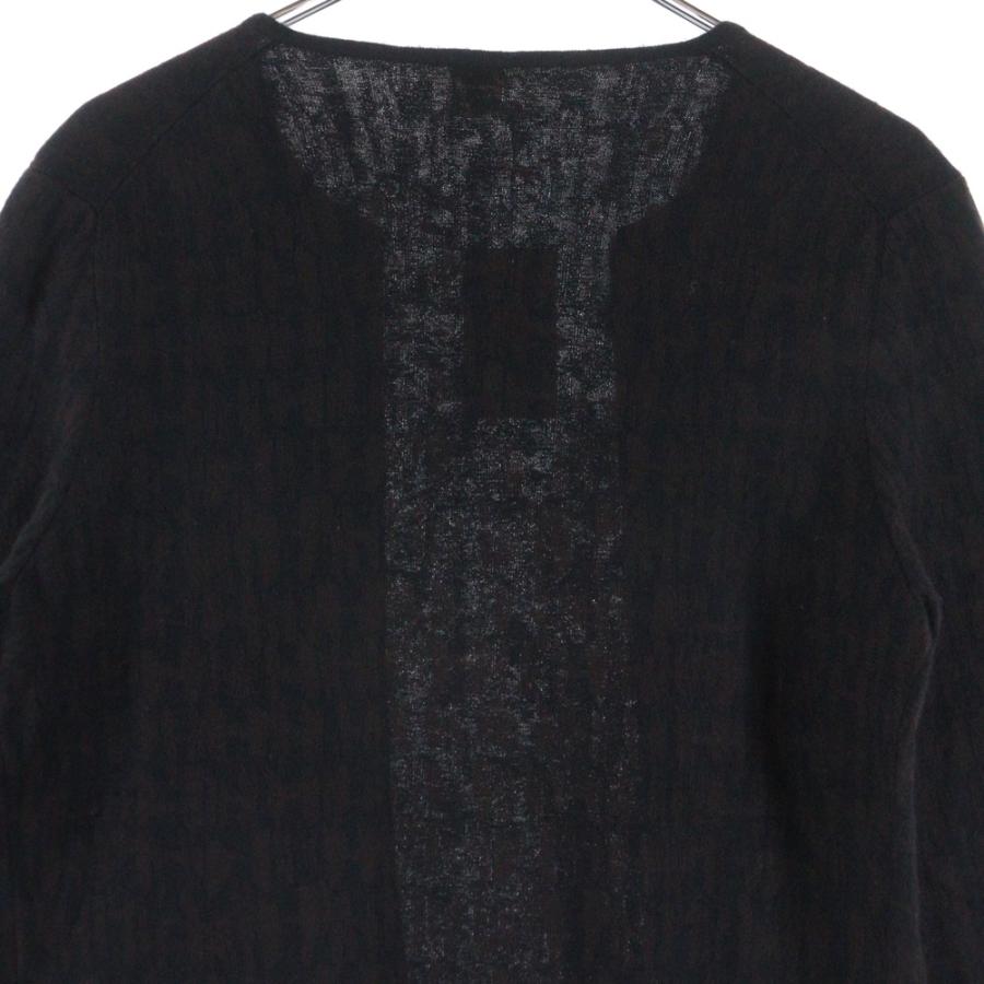 HERMES（エルメス） Hロゴ総柄ジャガード カシミヤ クルーネック