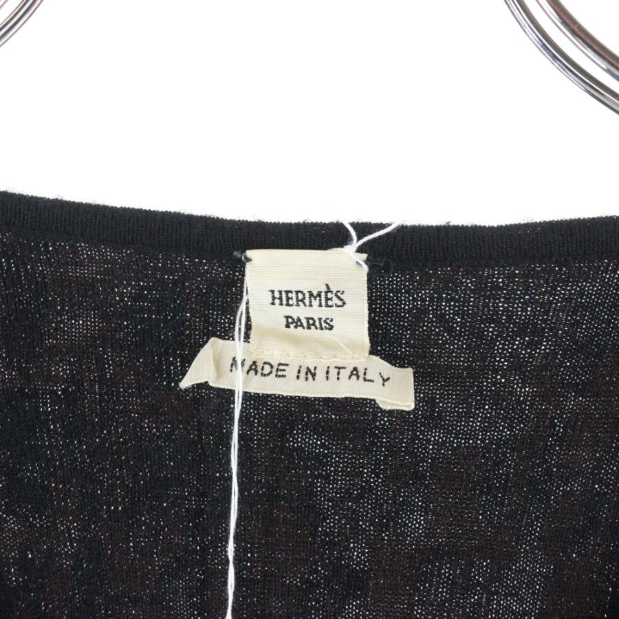 HERMES（エルメス） Hロゴ総柄ジャガード カシミヤ クルーネック