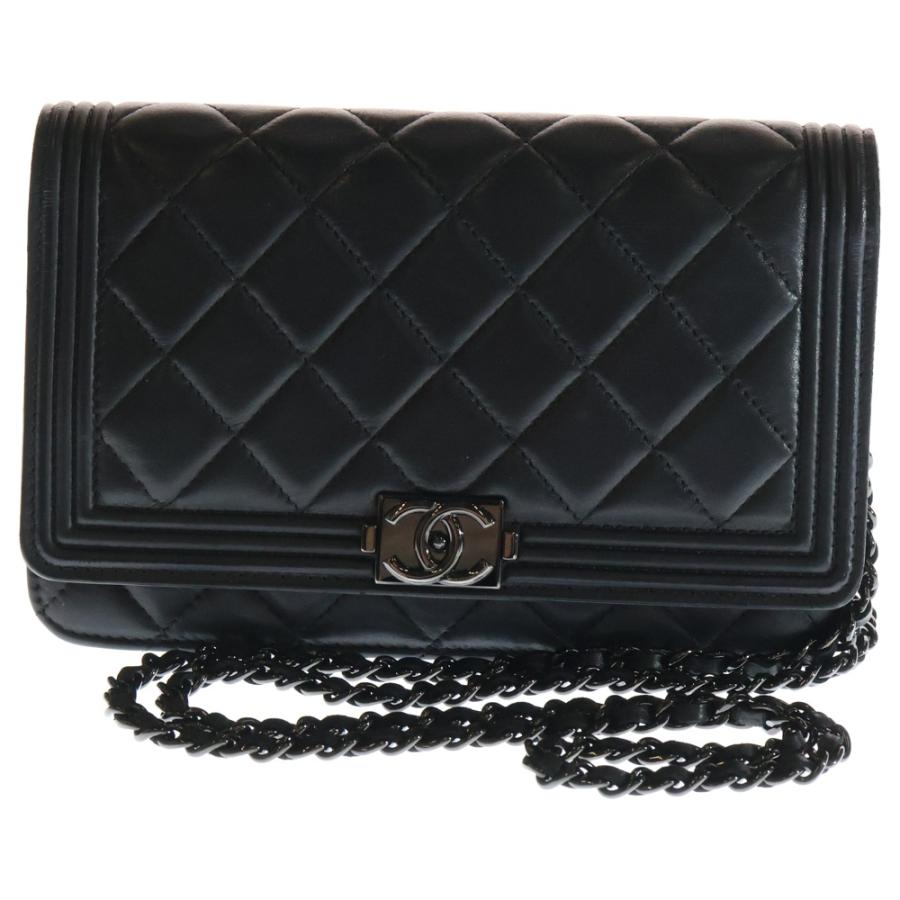 CHANEL（シャネル） ボーイシャネル チェーンウォレット ブラック 長
