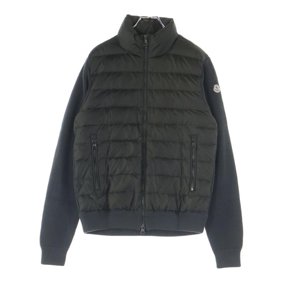 MONCLER（モンクレール） ニット切り替え ワッペンロゴ スタンドカラー