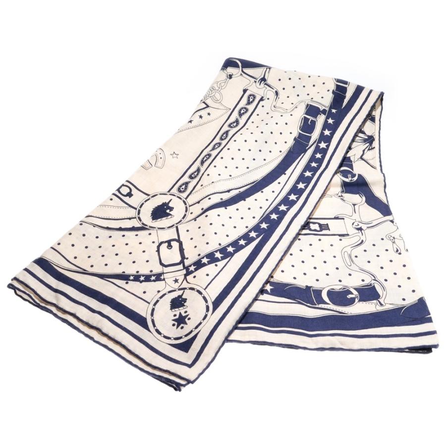 エルメス　カシミヤシルクショール　ストール　朝の散歩　カシシル　スカーフ エルメスバンダナ朝の散歩カシミアシルクストール美品