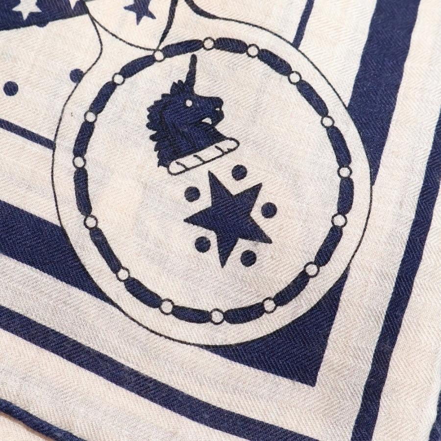 HERMES（エルメス） 23SS カレ140 朝の散歩 マリン ナチュラル