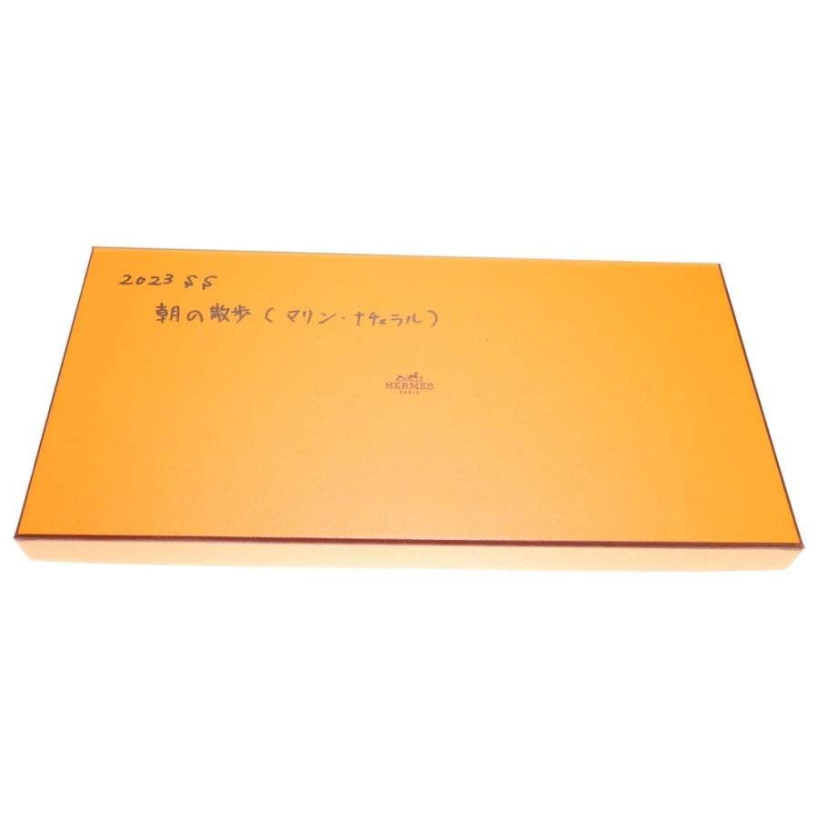 HERMES（エルメス） 23SS カレ140 朝の散歩 マリン ナチュラル