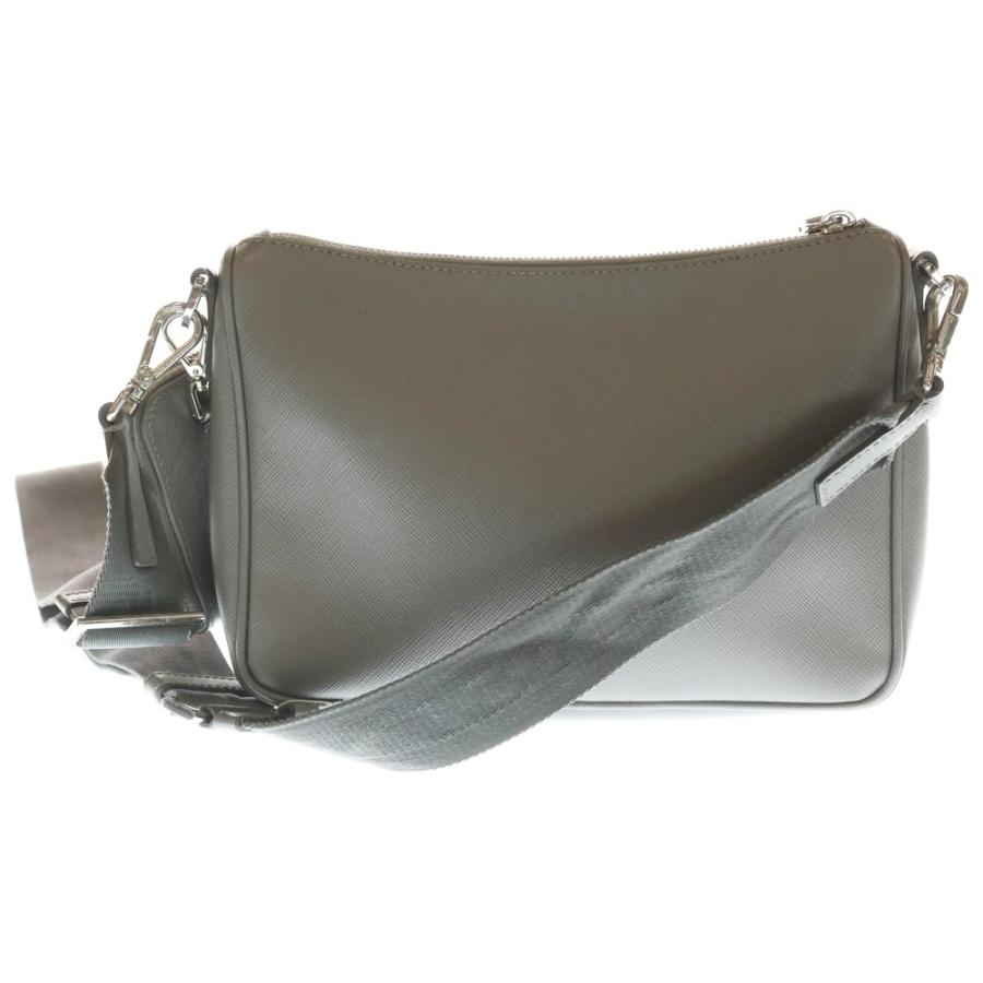 PRADA（プラダ） サフィアーノ ショルダーバッグ グレー レザー