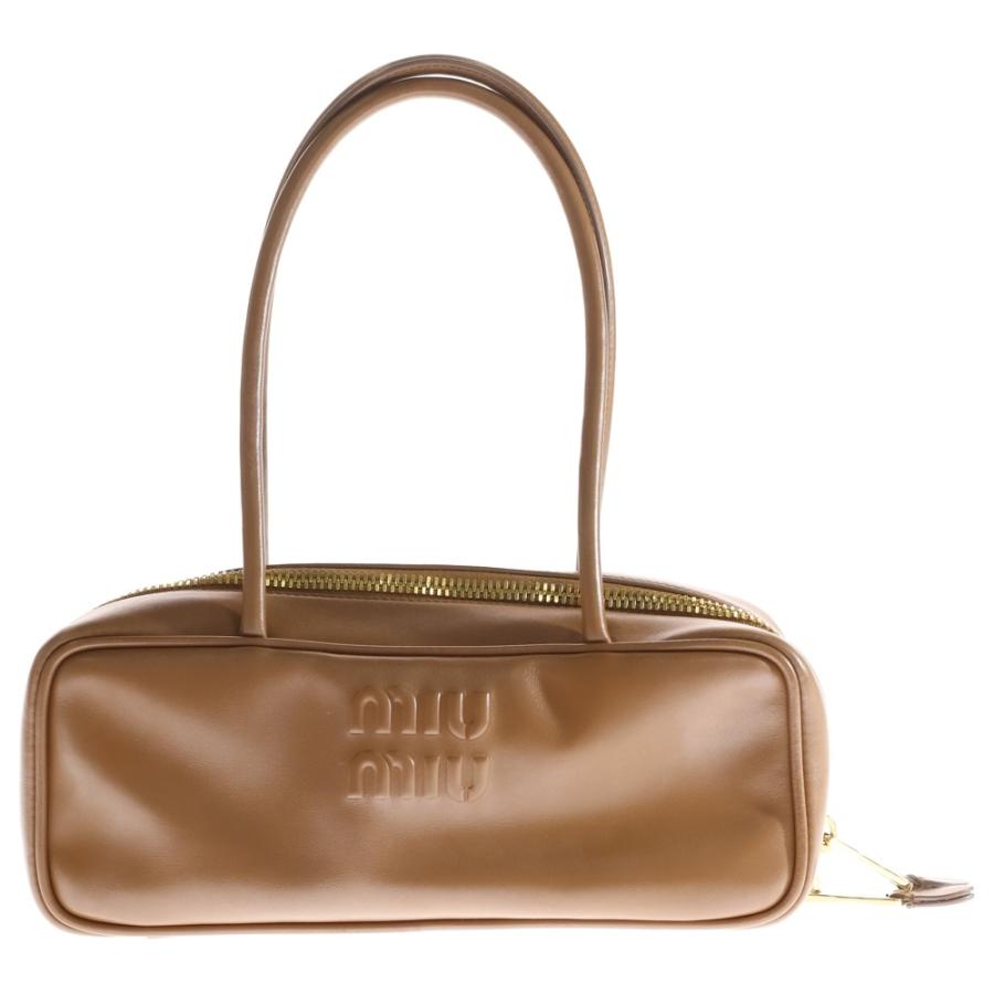 miumiu ミュウミュウ ボー スモール ハンドバッグ ミニバッグ ブラウン