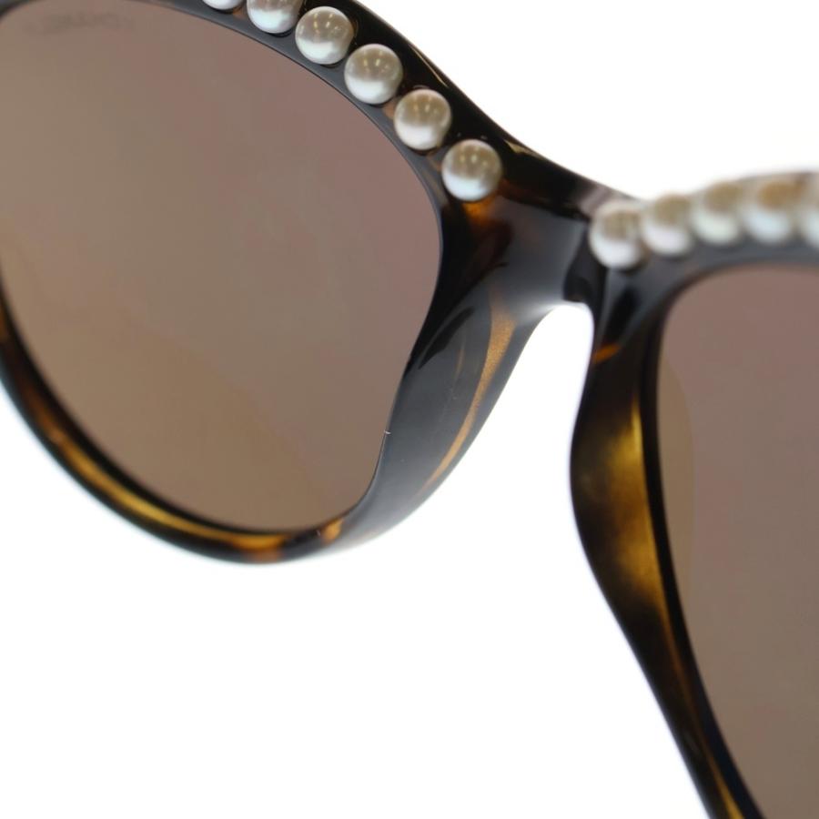 CHANEL ブラウン キャットアイ サングラス　パール CHANEL サングラス: キャッツアイ シェイプ サングラス, アセテート