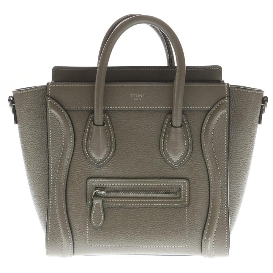 CELINE（セリーヌ） ラゲージナノ スリ レザー 2WAY ハンドバッグ