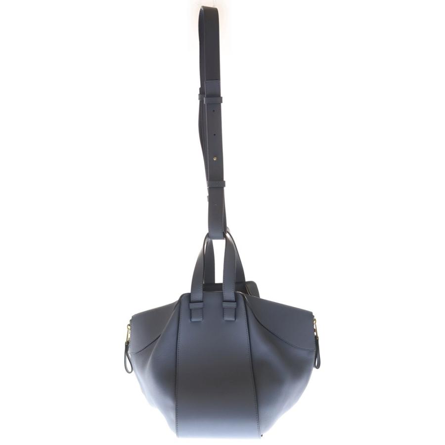 LOEWE ロエベ ハンモック 2WAYバッグ ハンドバッグ ショルダーバッグ スモール スモーキーブルー レザー シルバー金具