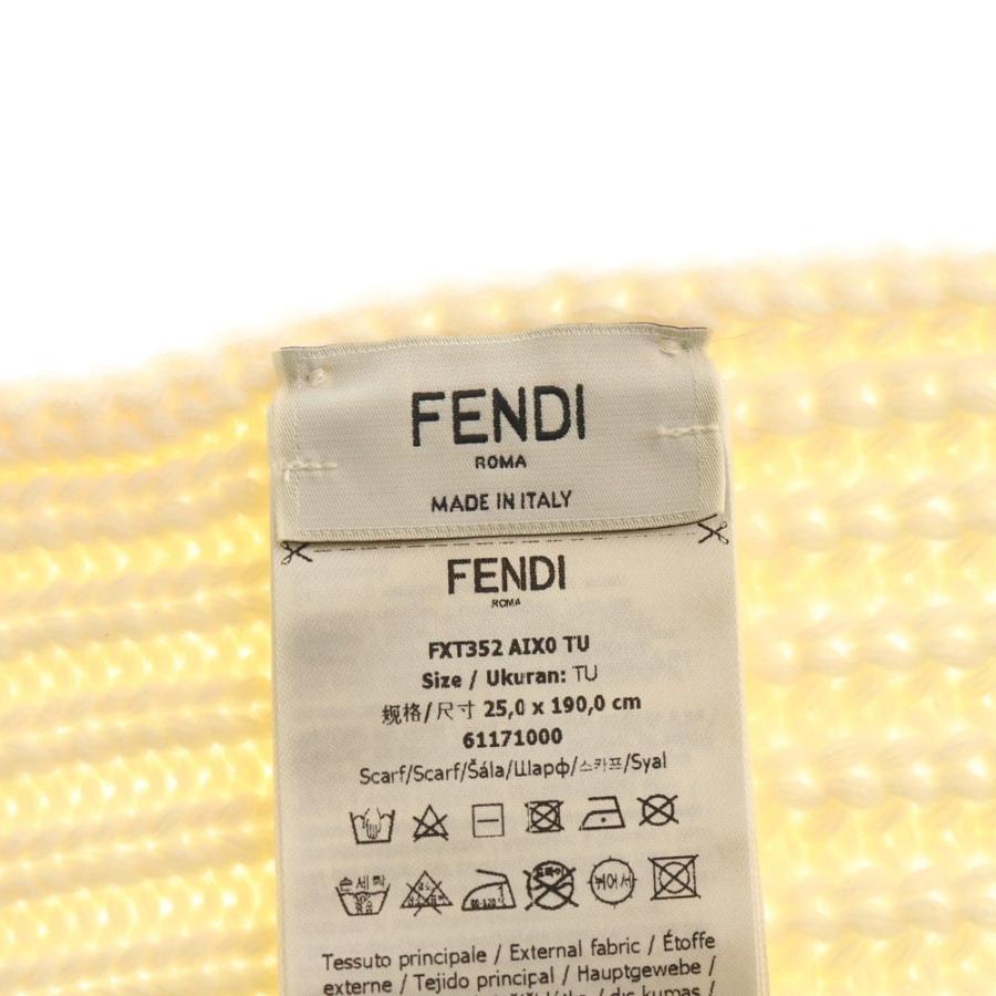 FENDI フェンディ ロゴ ニットマフラー アイボリー FXT352 FENDI（フェンディ） ロゴ ニットマフラー アイボリー FXT352 : BRING