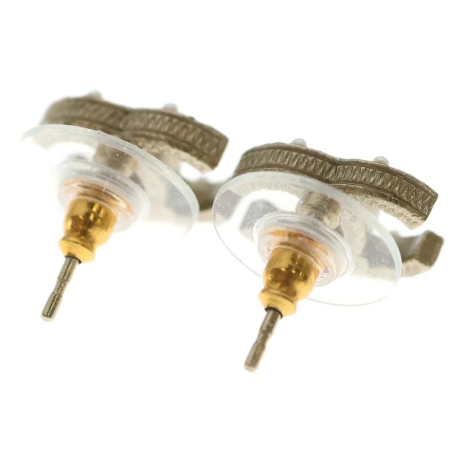 CHANEL（シャネル） ココマーク フェイクパール ラインストーン ピアス