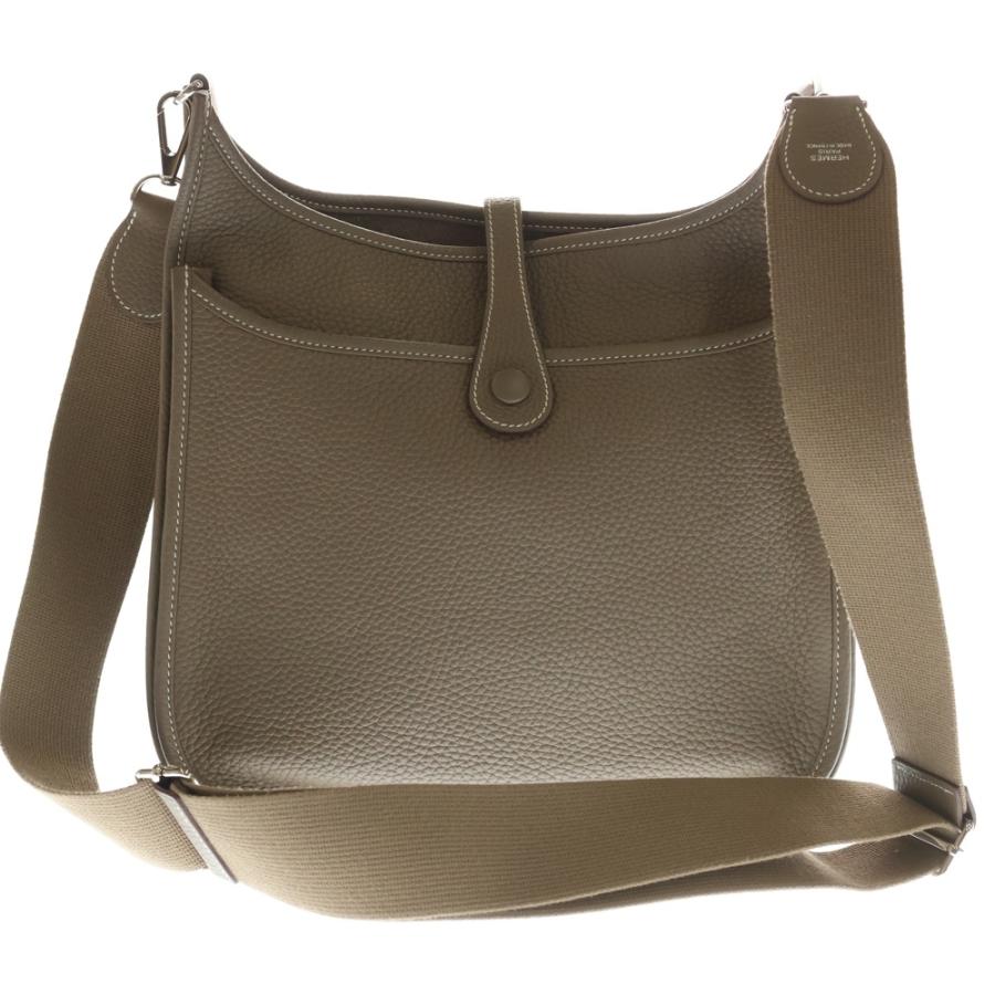 エルメス HERMES エヴリン3 GM C刻 エトゥープ シルバー金具 トリヨンクレマンス レディース ショルダーバッグ エルメス エヴリンIII PM エトゥープ トリヨンクレマンス シルバー金具