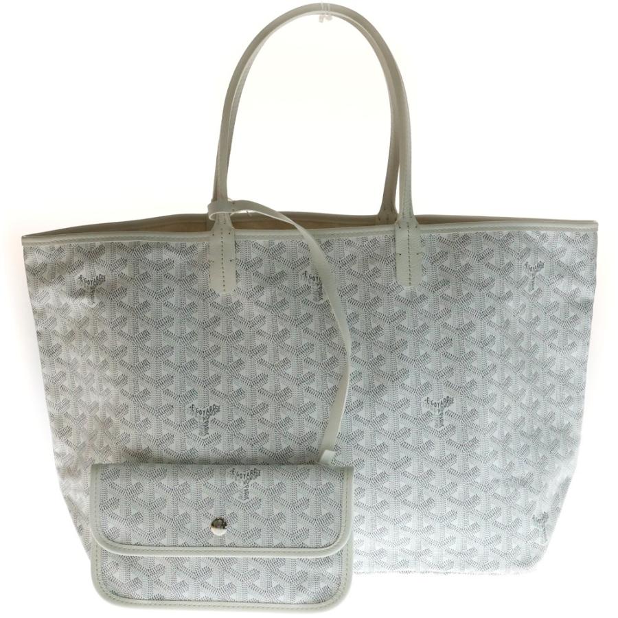 GOYARD（ゴヤール） サンルイPM トートバッグ ホワイト PVC×レザー