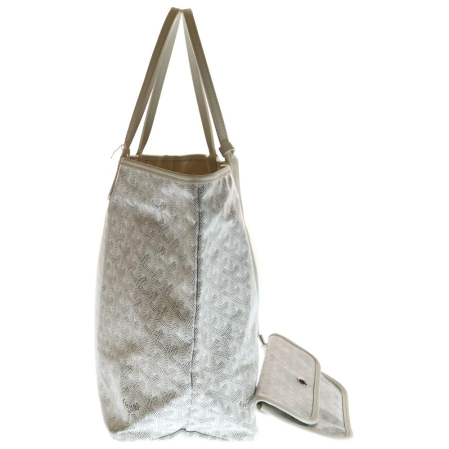 GOYARD（ゴヤール） サンルイPM トートバッグ ホワイト PVC×レザー
