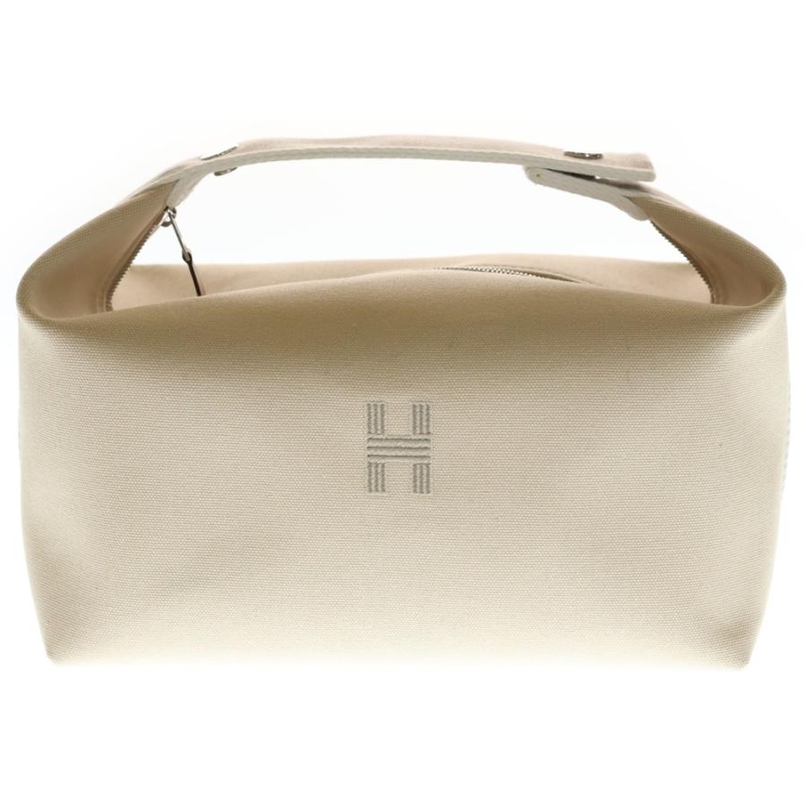 HERMES（エルメス） ブリッドアブラックGM ホワイト キャンバス