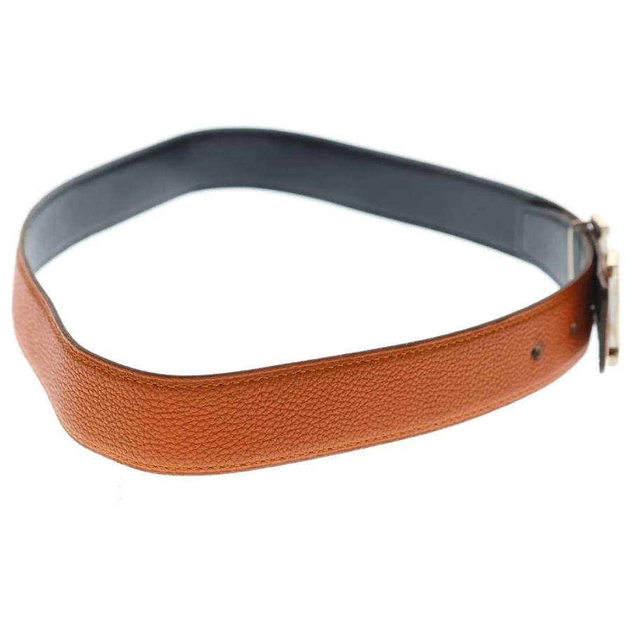 HERMES エルメス コンスタンスベルト オレンジ ギロッシュ □L刻印 シルバー金具_2