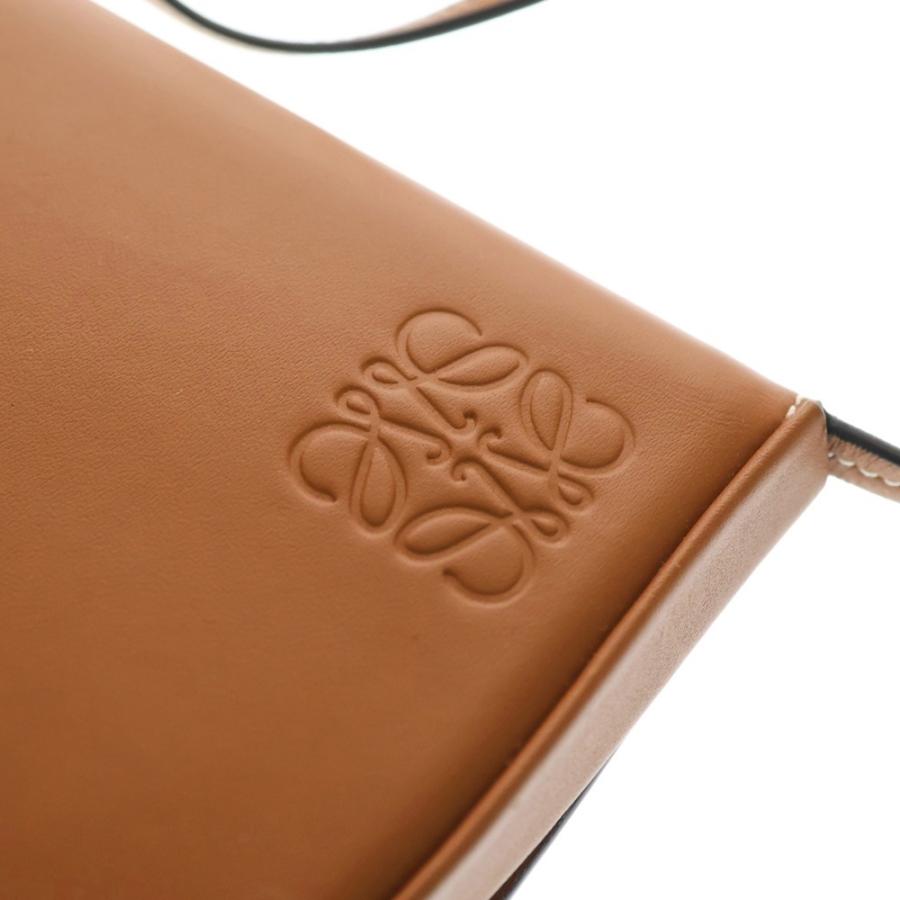 LOEWE ロエベ ヒールポーチ スモール ソフトカーフ レザー ショルダーバッグ タン ブラウン LOEWE（ロエベ） ヒールポーチ スモール ソフトカーフ レザー