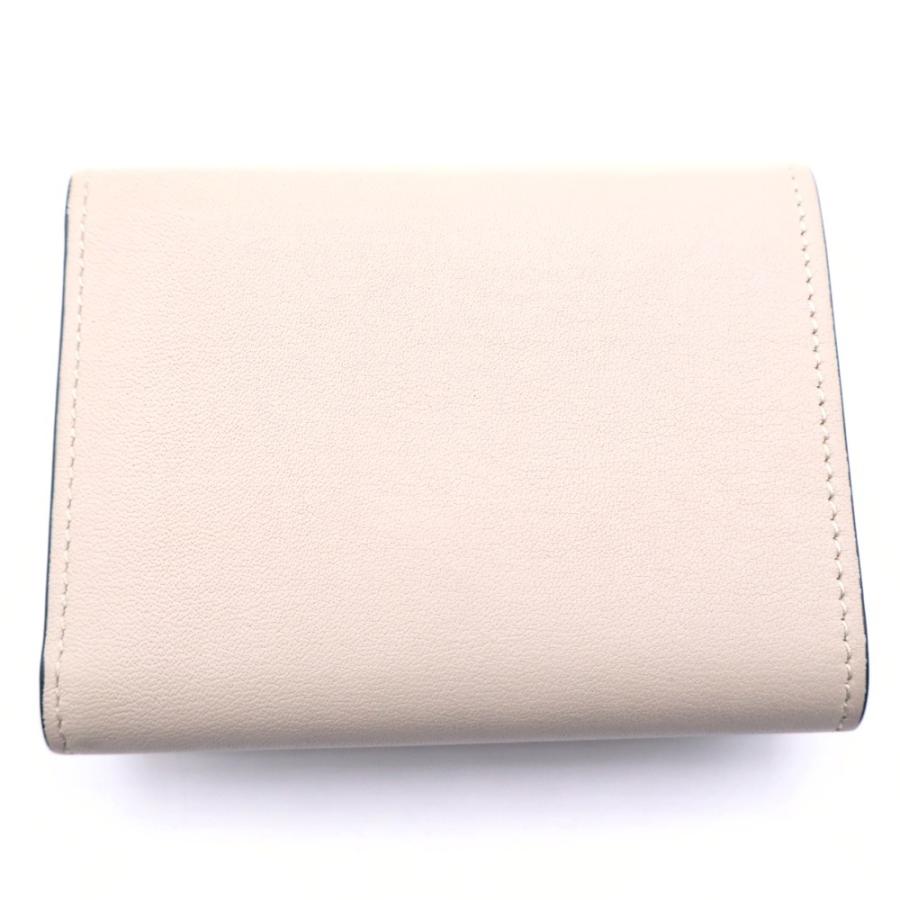 LOEWE ロエベ アナグラム パンチングロゴ トライフォールド 6カード ライト ウォレット コンパクト 三つ折り財布 ベージュ LOEWE（ロエベ） アナグラム パンチングロゴ トライフォールド 6カード