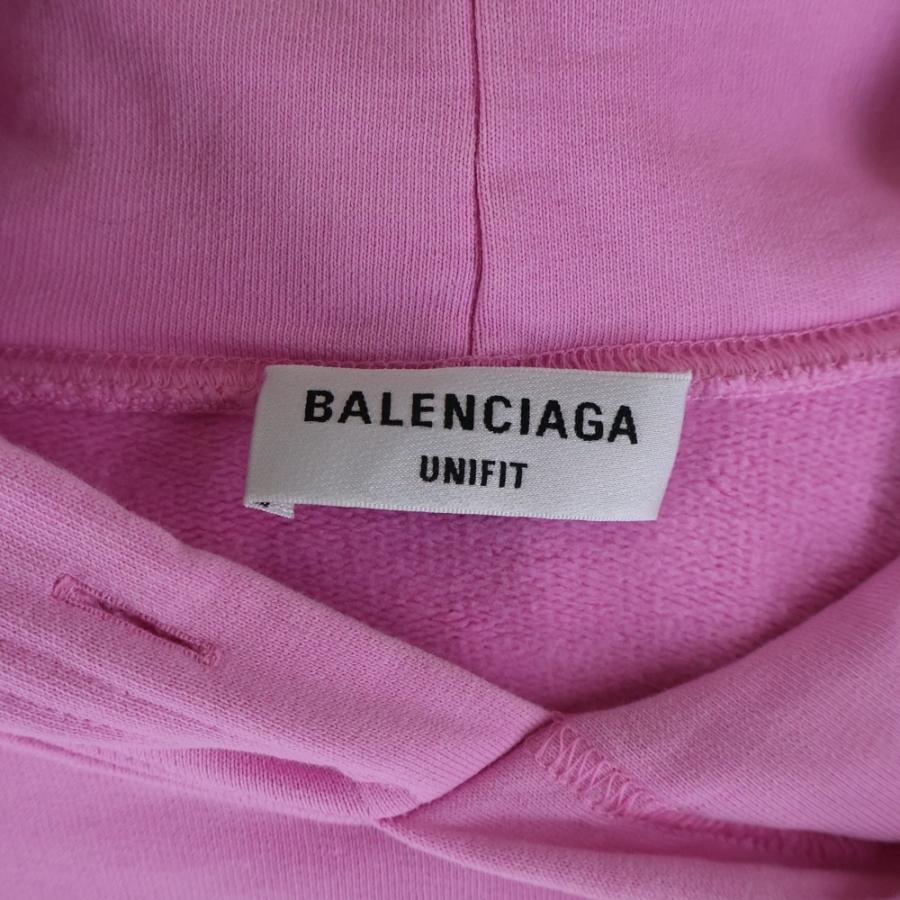 BALENCIAGA バレンシアガ BBエンブレム ロゴ刺繍 プルオーバー スウェットパーカー フーディー ピンク 704023 BALENCIAGA（バレンシアガ） BBエンブレム ロゴ刺繍 プルオーバー