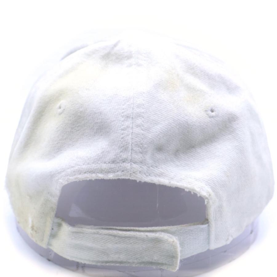 バレンシアガ BALENCIAGA フロントピアス ロゴ刺繍 キャップ 帽子 BALENCIAGA（バレンシアガ） Piercing Logo Cap ダメージ加工