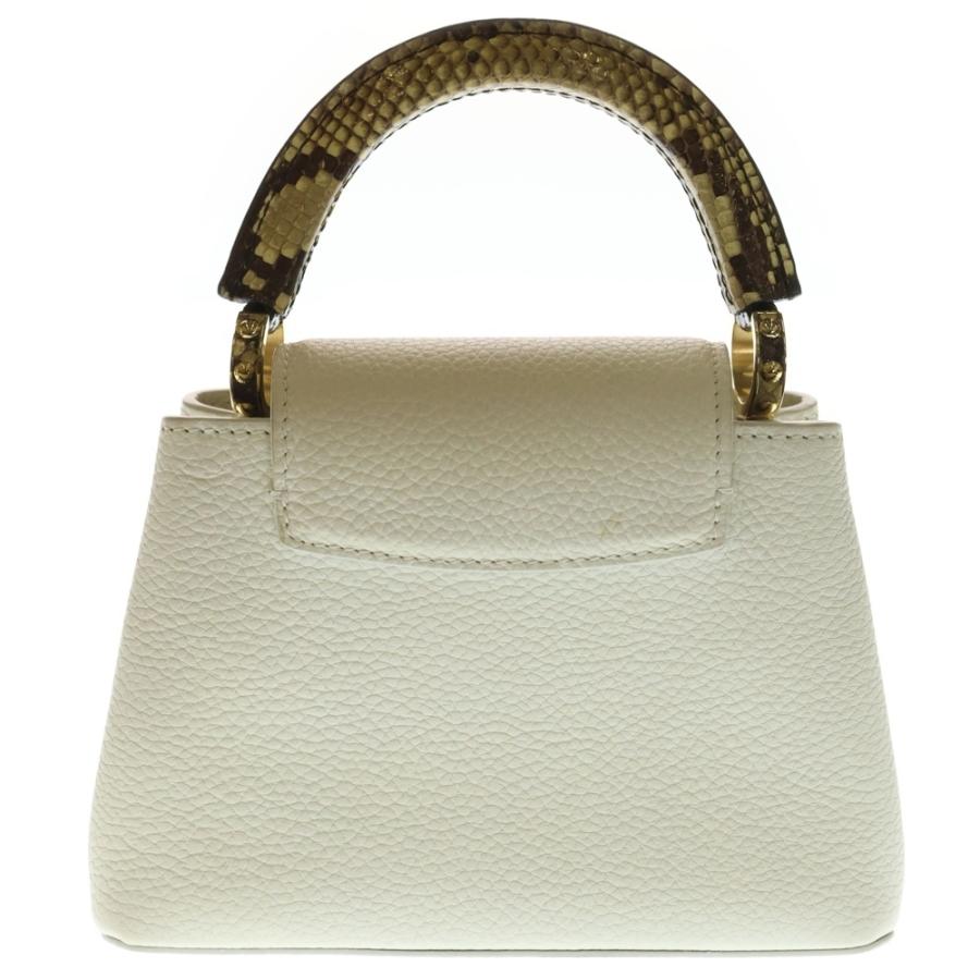 LOUIS VUITTON ルイヴィトン カプシーヌMINI 2WAYバッグ ハンドバッグ ショルダーバッグ ミニバッグ ホワイト レザー ゴールド金具 N98477 LOUIS VUITTON（ルイ・ヴィトン） カプシーヌMINI 2WAYバッグ