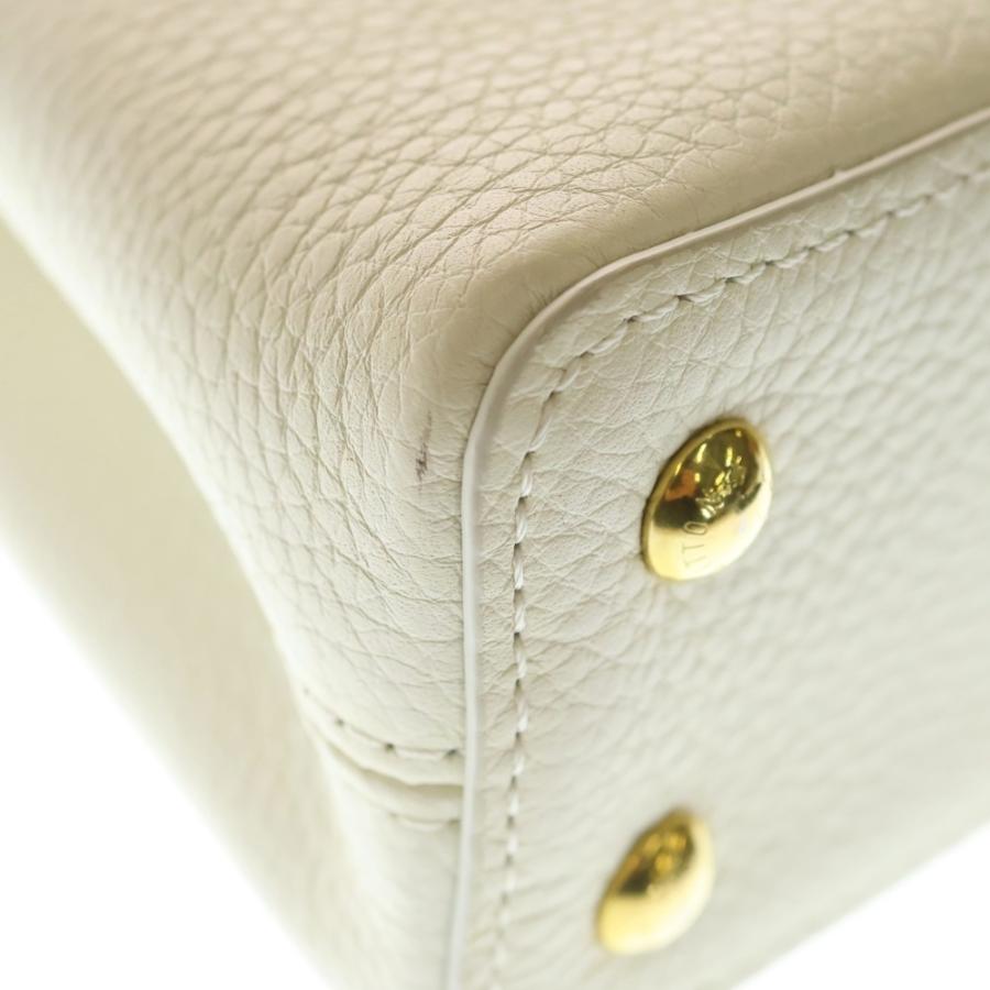 LOUIS VUITTON ルイヴィトン カプシーヌMINI 2WAYバッグ ハンドバッグ ショルダーバッグ ミニバッグ ホワイト レザー ゴールド金具 N98477 LOUIS VUITTON（ルイ・ヴィトン） カプシーヌ MINI ハンドバッグ 2WAY