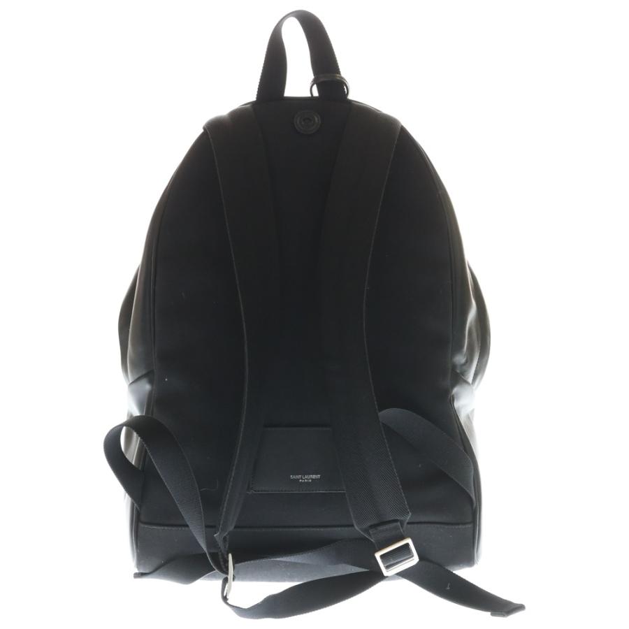 SAINT LAURENT PARIS サンローランパリ シティ バックパック リュックサック ブラック キャンバスナイロン×レザー シルバー金具_1