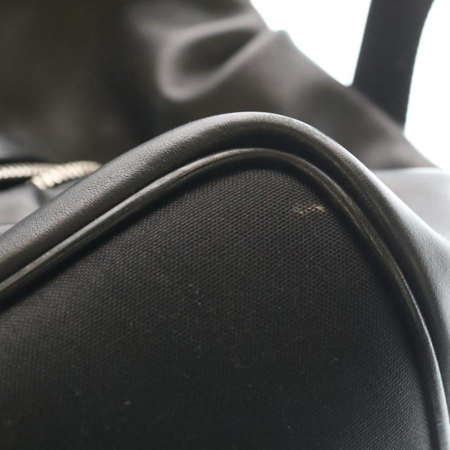 SAINT LAURENT PARIS サンローランパリ シティ バックパック リュックサック ブラック キャンバスナイロン×レザー シルバー金具_4