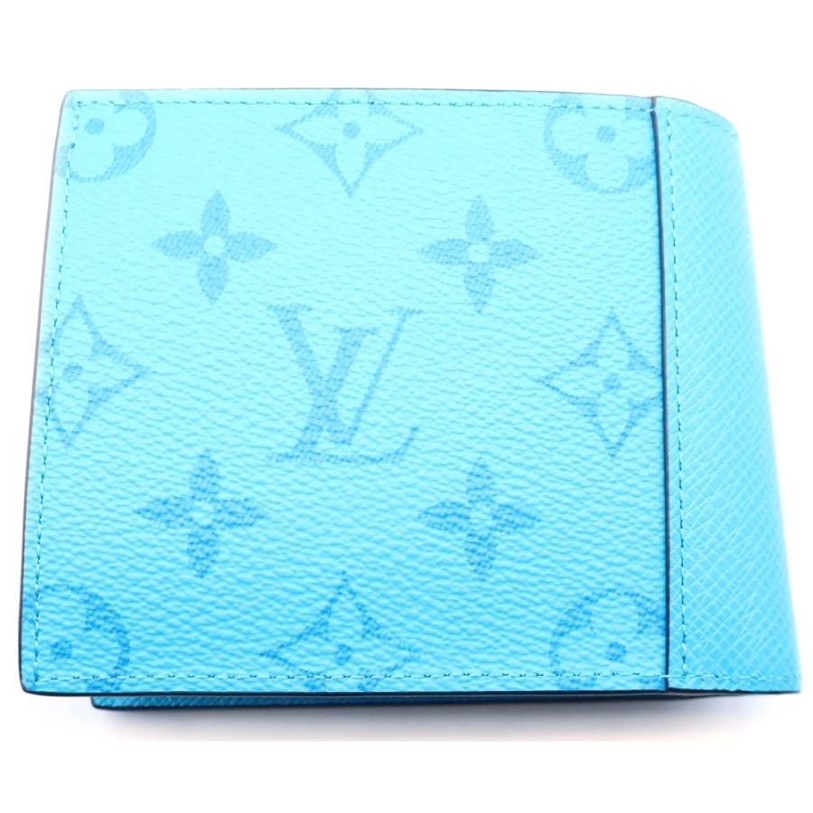 Cランク ルイ・ヴィトン ポルトフォイユマルコ  二つ折り財布 M60613 トレドブルー LOUIS VUITTON blue 【中古】 ルイヴィトンポルトフォイユ マルコ 14127 ブルーセレスト メンズ