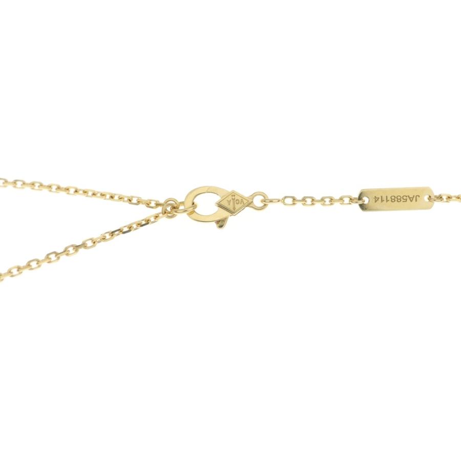 Van Cleef & Arpels ヴィンテージアルハンブラ マザーオブパール ネックレス ペンダント チェーン ゴールド×ホワイト K18 VCARA45900_3