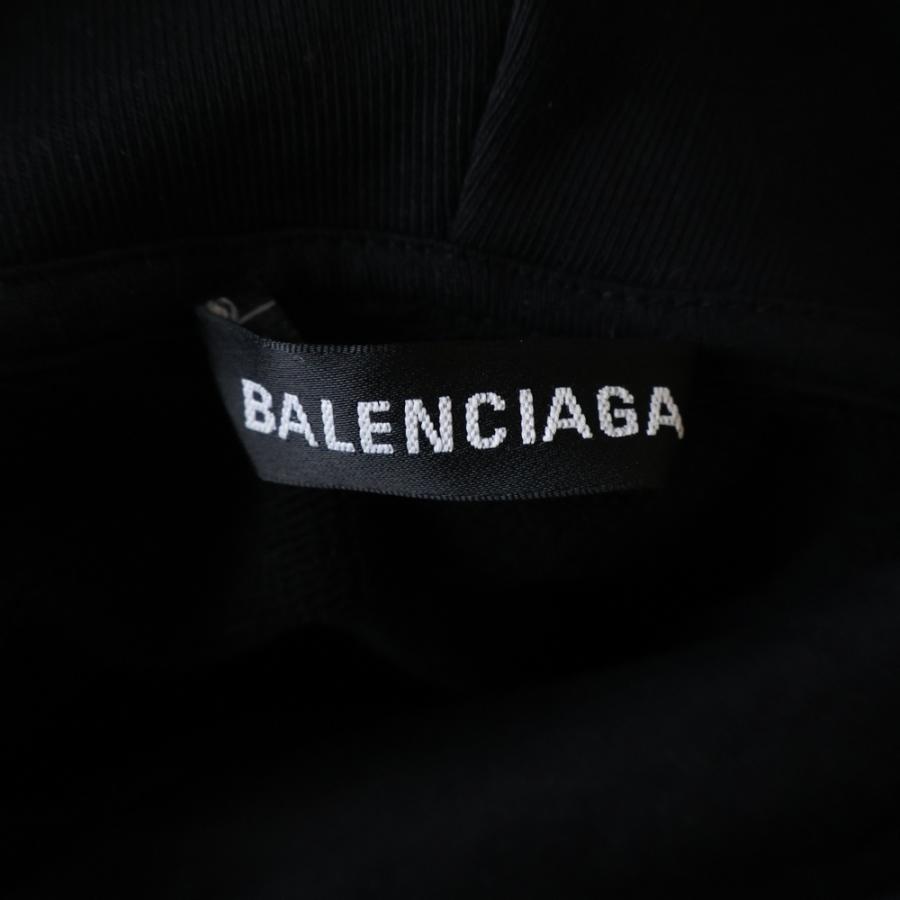 BALENCIAGA バレンシアガ キャンペーンロゴプリント プルオーバースウェットパーカー フーディ ブラック BALENCIAGA（バレンシアガ） Overlayer Political Campaign Hoodie