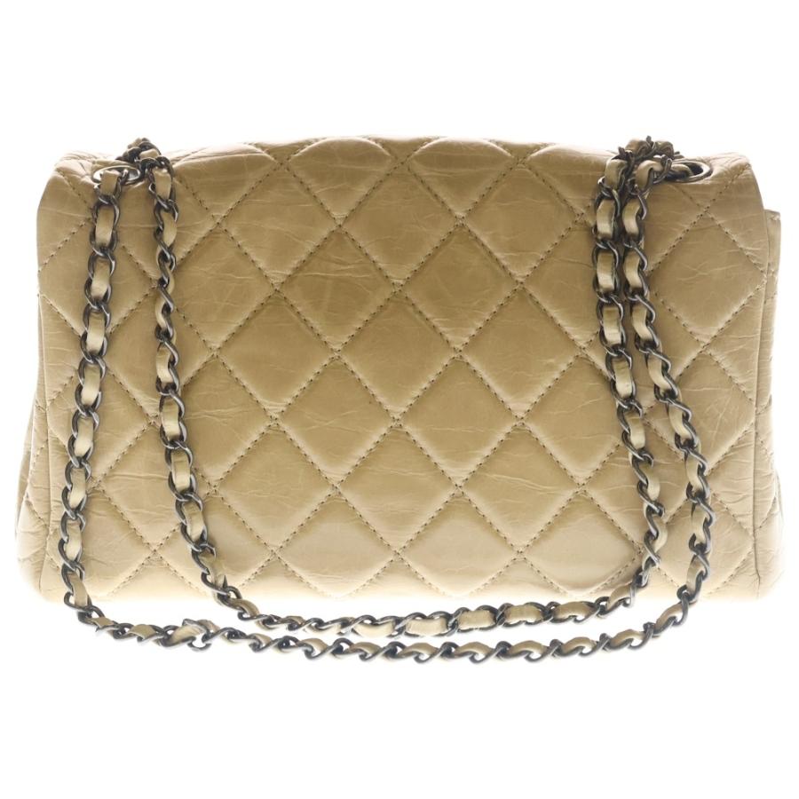 CHANEL（シャネル） マトラッセ28 SフラップWチェーン ベージュ レザー